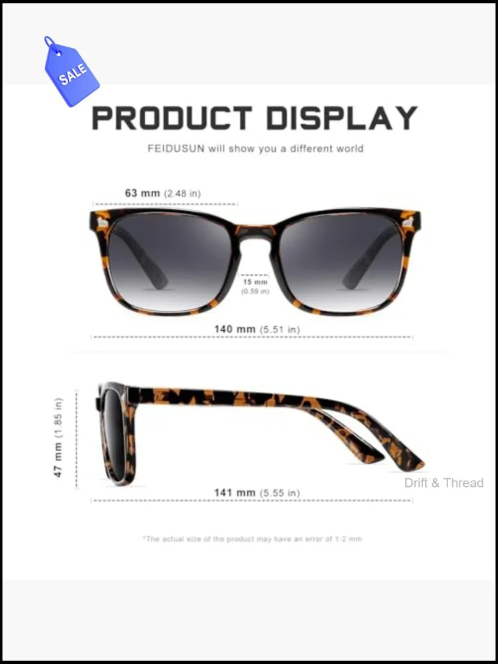 Polarized Sunglasses for Women Men Classic Trendy UV Protection